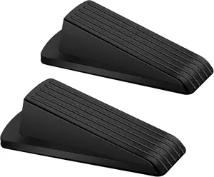 Door Stoppers, 2 Pack Premium Rubber Door Stoppers for Bottom of Door Security Rubber, Door Stopper Wedge for Carpet Heavy Duty Door