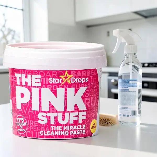 The Pink Stuff Cleaning Paste 500g, Multi Purpose Cleaner for Kitchen, Bathroom, Tiles, Glass, Shower, Oven, Sink, Stainless Steel