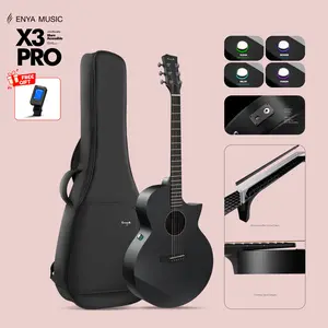 【Music, Evolved.】Enya X3 PRO MINI/X3 PRO Acoustic-Electric Guitar Carbon Fiber Travel Guitar - 36" 3/4 Size with Built-in Effects & Wireless Speaker, Includes Gig Bag & Cables - Ideal for Professional & Stage Performance