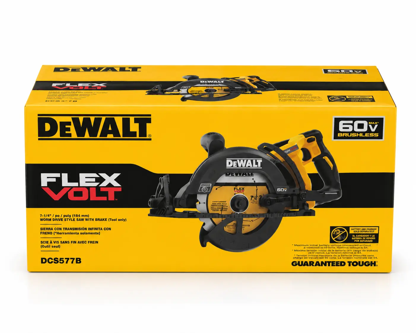 DEWALT DCS577B FLEXVOLT 60V MAX 7-1/4” Brushless Circular Saw with Brake – Tool Only – New & Genuine
