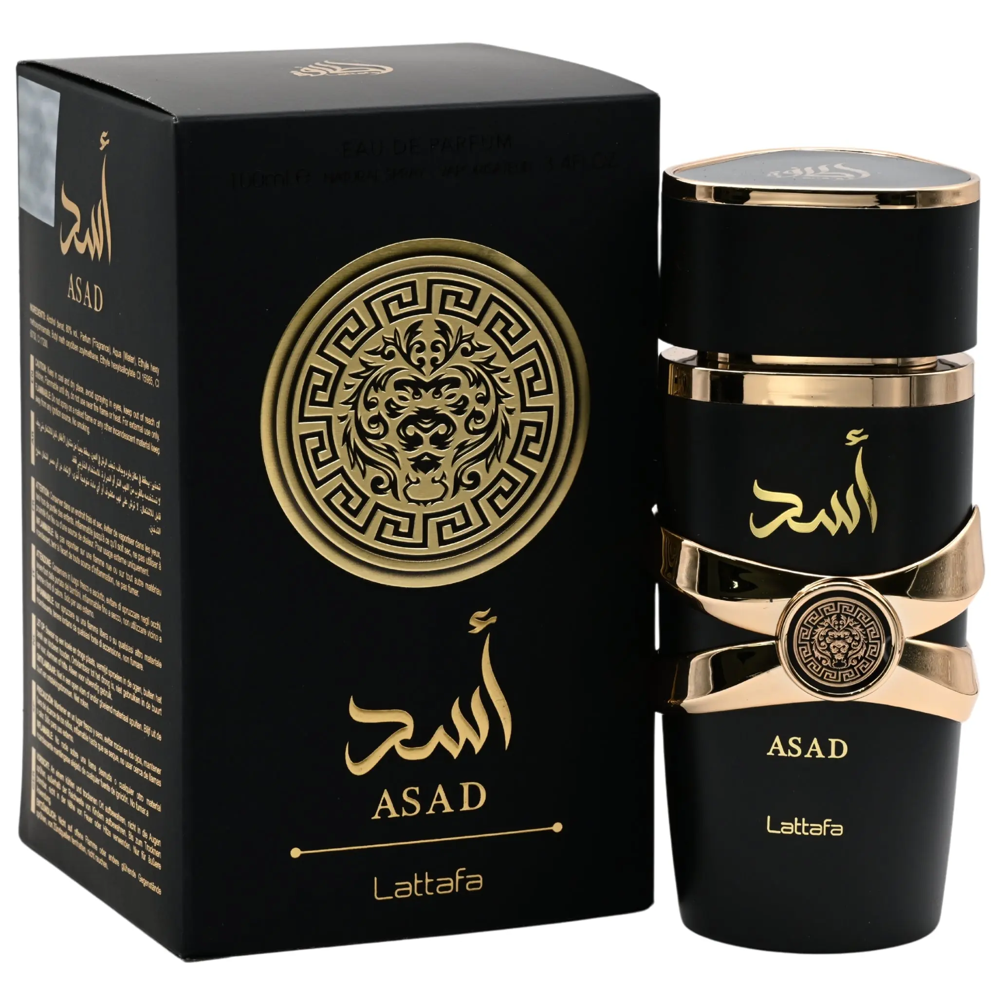 Lattafa Asad Eau de Parfum (EDP) for Women, Modern Oud Scent, Women's Perfume Fragrance, 3.4 oz / 100 ml Spray Bottle, New in Box, Women Perfumes
