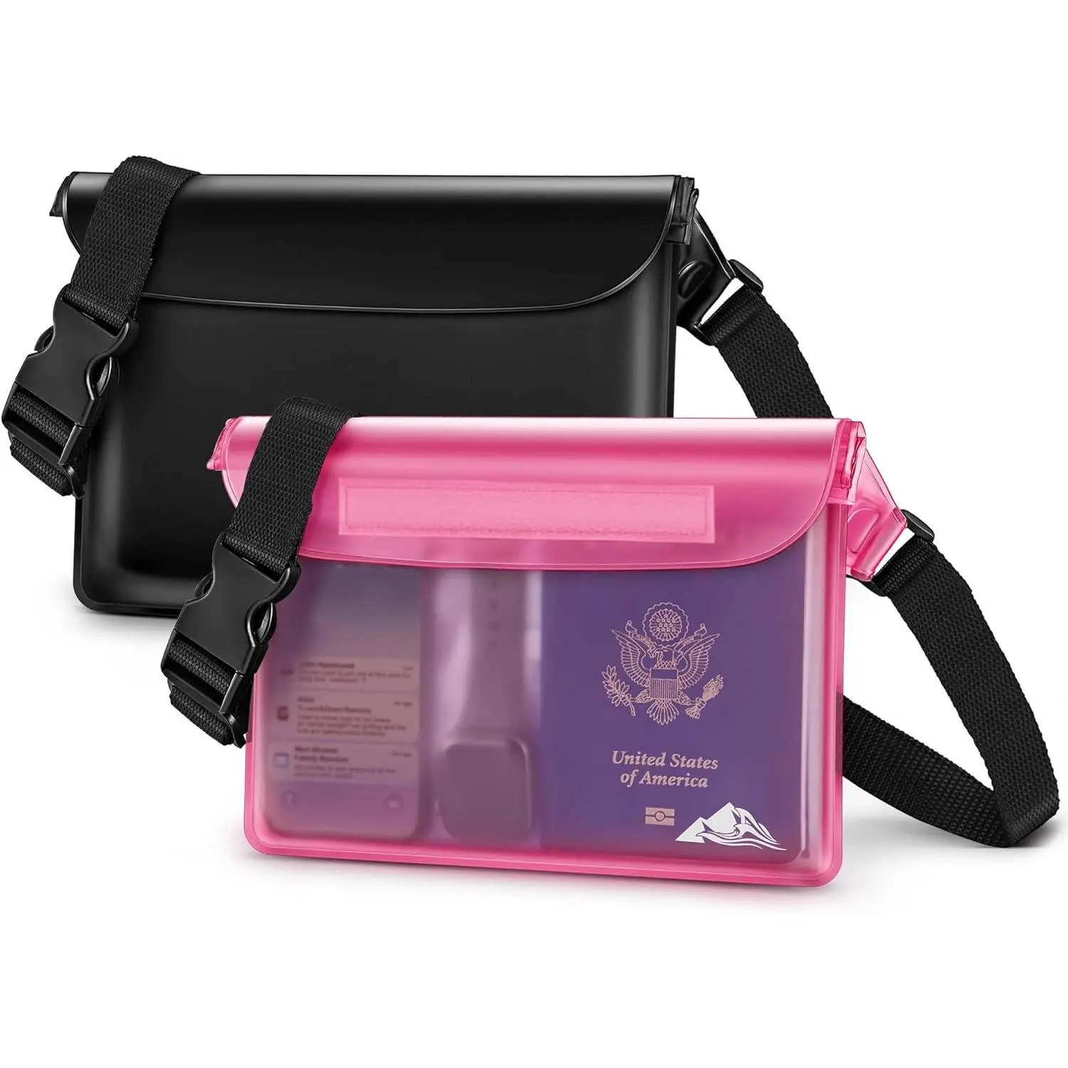 Fanny Pack,  Pouch Dry Bag 2/3/4 Pack for Phone Passport Purse, Adjustable  Strap for Swimming Kayaking Boating Paddle Board Accessories Cruise Beach Camping Essentials
