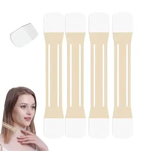 Neck Tape Lifting Invisible,Neck Face Lifting Tapes Invisible Firming,Instant Neck Tape Lift Necks, High Elastic Breathable Lift Strap Patch Tightening Tapes, Reusable V-Shape Lift (4 Tapes + 20 Patches)