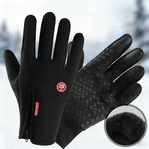 Winter warm touchscreen gloves, windproof and waterproof, non-slip silicone palm, suitable for cycling, driving, running, fishing, Thanksgiving and Christmas gift set.