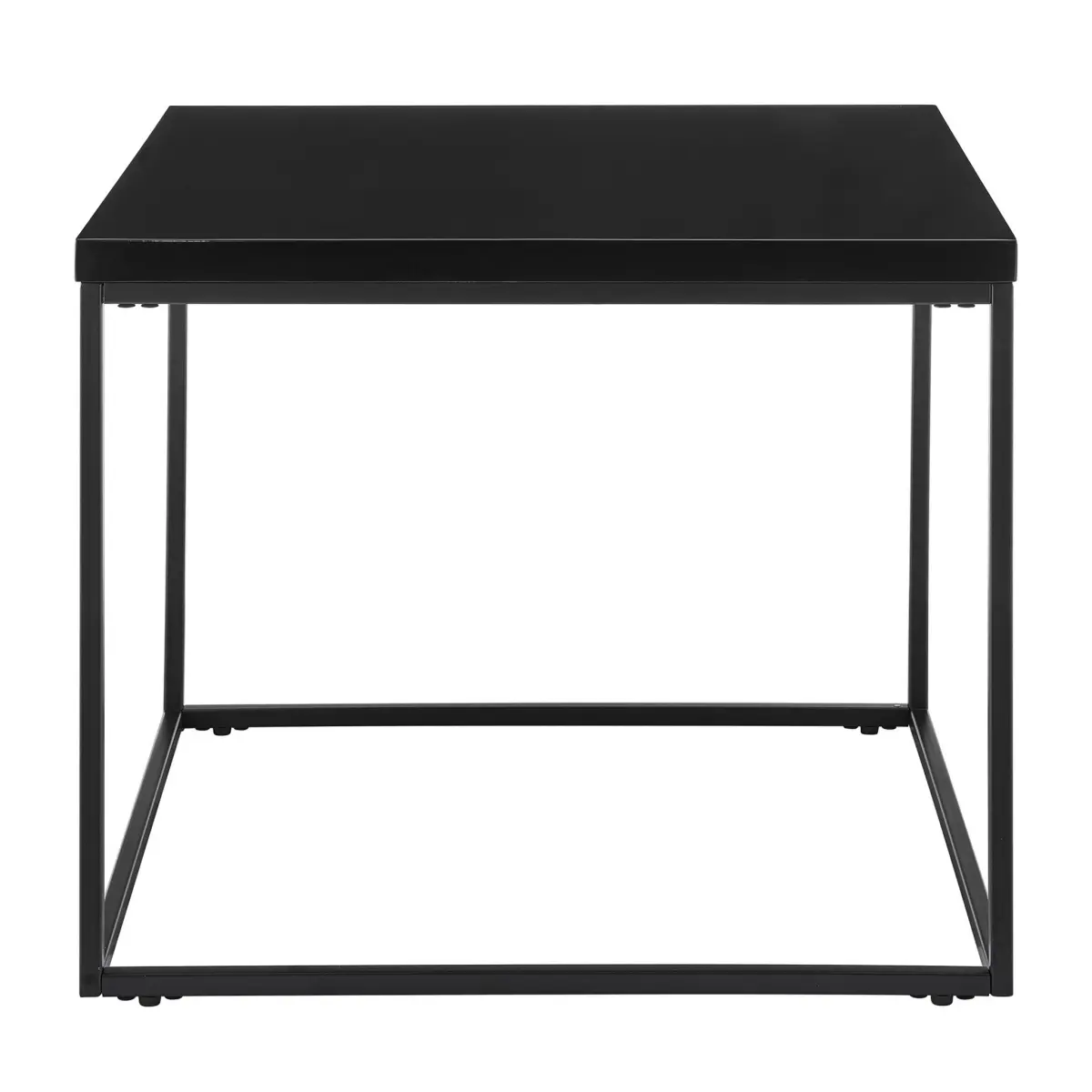 360 stand Modern Cube Side Table - Sturdy Steel Base, Square Top, Black Gloss & Matte Black Finish, Steel & MDF, Ideal for Contemporary Home Decor, Modern Accent Tables, Cube-Shaped End Tables, Metal End Tables
