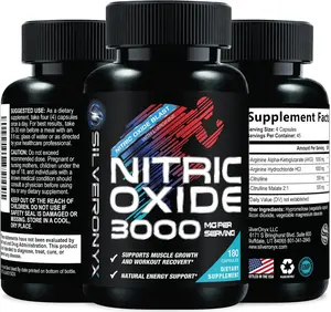 Extra Strength Nitric Oxide Dietary Supplement Capsules - 3X Strength L-Arginine AKG, Citrulline Malate - Premium Pre-Workout Fitness & Healthcare Support for Men, Women with Natural Energy & Muscle Boost
