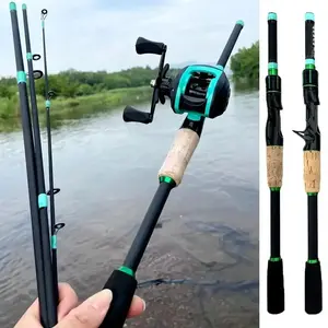1.8m Portable Travel Lure Rod + Casting Reel Set, Ml Action, Right and Left Hand Reels, Ideal for Stream and Shore Fishing