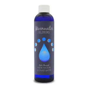 New Moon Lunar Bath With Lavender, New Moon Water, and Amethyst Crystals For New Beginnings By Moonwater Elixirs Body Care