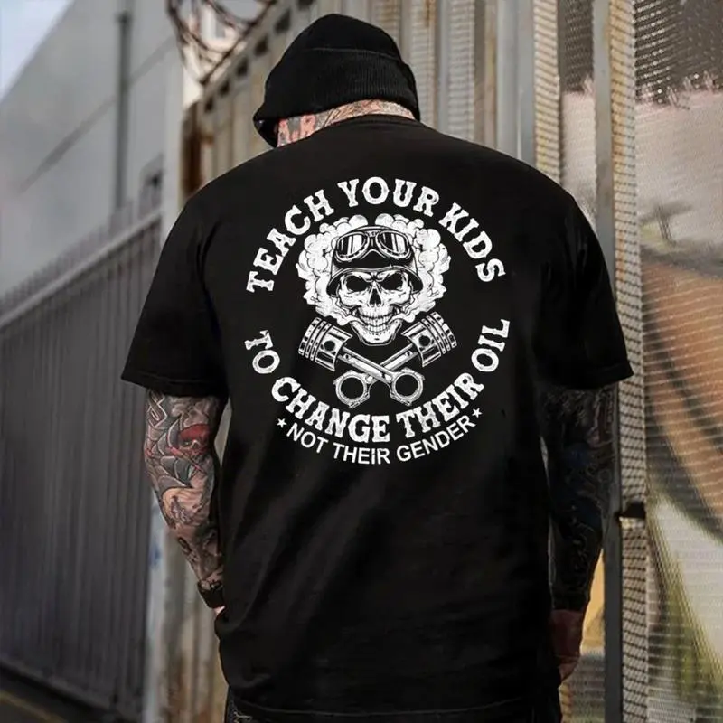 Teach Your s To Change Their Oil Not Their Gender Shirt, Funny Mechanic Shirt, Patriotic Conservative Gift for Men, Car Guy Hoodie, Garage Sweatshirt yh01