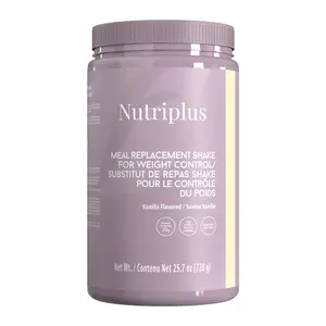 Nutriplus Vanilla Shake 20g Plant-Based Protein 27 Vitamins Minerals High Fiber Gluten-Free Preservative-Free Meal Replacement Energy