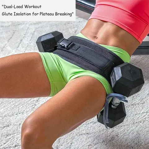Balency Hip Thrust Belt - Heavy-Duty, Slip-Resistant, Adjustable Weight Lifting Belt with Secure Hold, Gym Gear for Home Use, Support for Dumbbells, Kettlebells, Plates, Unisex Fitness Accessory, Support For Dumbbell