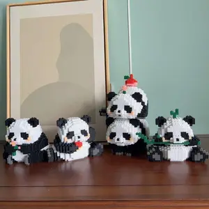Panda Building Blocks Toy, 1236pcs/set Cute Cartoon Animal Series Building Blocks, DIY Educational Assembly Toy for Teenager & Adult, Creative Building Blocks