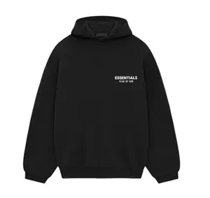 Fear of God Essentials Fleece Hoodie (FW24) Black Authentic Brand New Fashion Streetwear Hypebeast Limited Gift