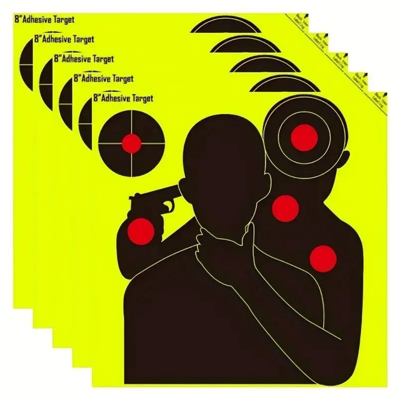 Archery Target Sticker, 20 Sheets Archery Target Paper, 8 Inch Adhesive Shooting Target Sticker, Outdoor Shooting Practice Target Sticker