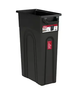 Hyper Tough 23 Gallon Heavy Duty Plastic Highboy Garbage Container, Black, 1 Each