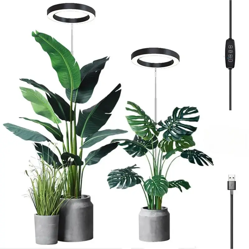 Plug and Play LED Plant Light, Full Spectrum Grow Light with Adjustable Height for Indoor Plants, Professional Lighting for Home Garden