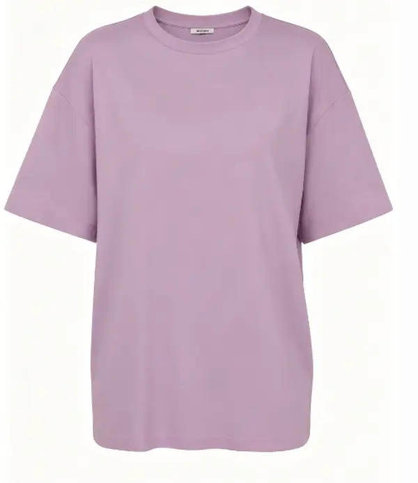 Lilac Oversized Drop Shoulder Crew Neck T-Shirt