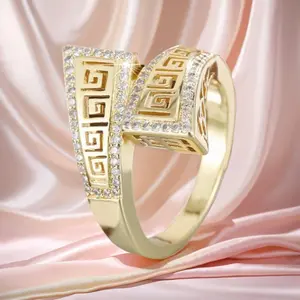 Elegant Floral Cross Birthstone Ring High-Quality Women's Jewelry for Brides Anniversary Engagement Wedding