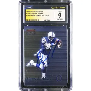 Edgerrin James Indianapolis Colts Autographed 1999 Topps Bowman's Best #115 CGC Authenticated 9/10 Rookie Card - Fanatics Authentic Certified