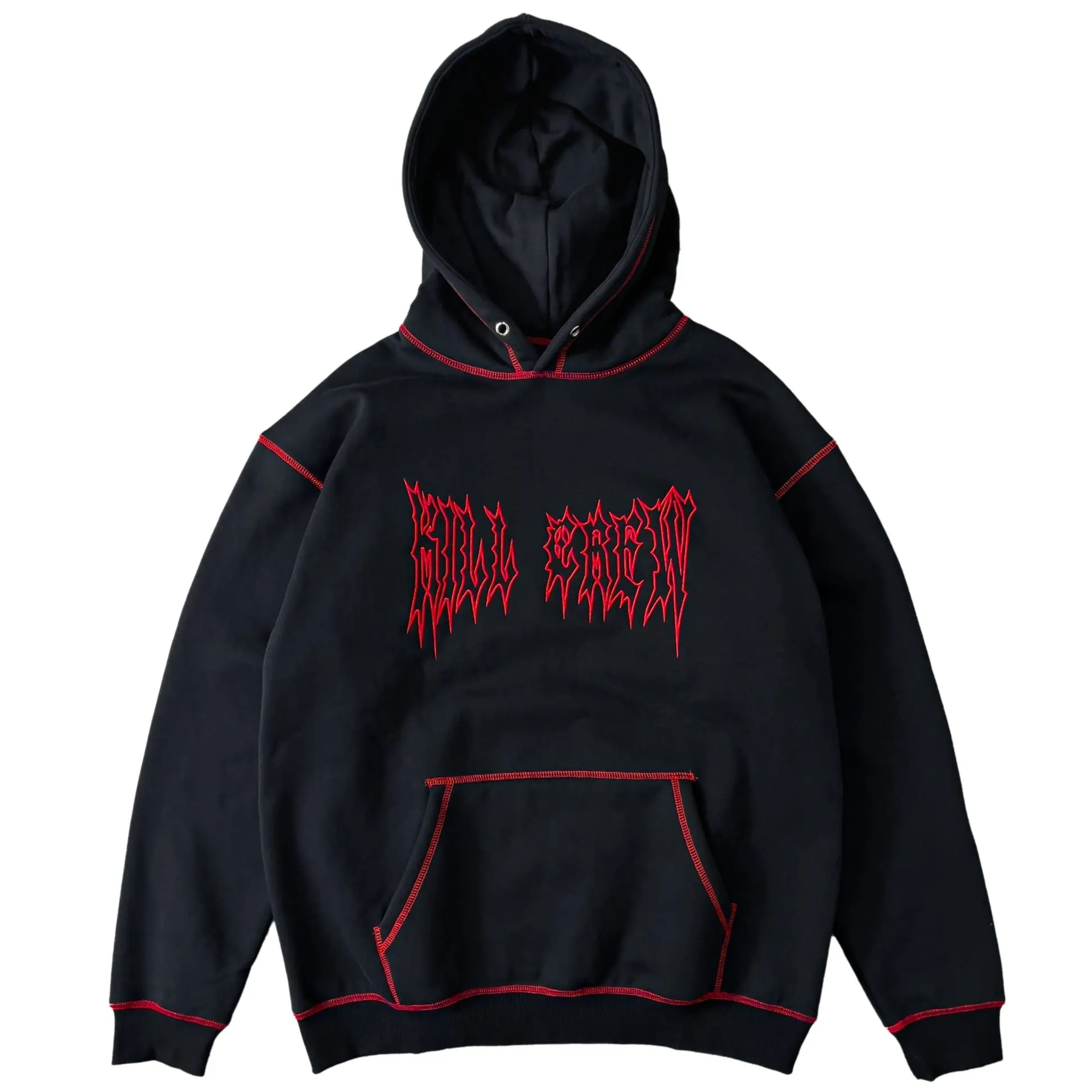Kill Crew Heavyweight Lux Outseam Hoodie Cotton Fleece Garment Oversized Sweatshirts Pullover Tops, Graphic Hoodie, Embroidered Hoodie