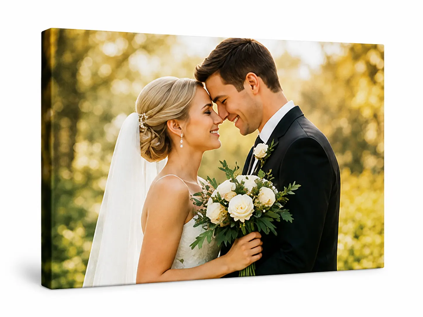 Personalized Wedding Canvas Wall Art | Elegant Couple Photo Decor | Anniversary Keepsake Gift | Gallery Wrapped | Made in USA