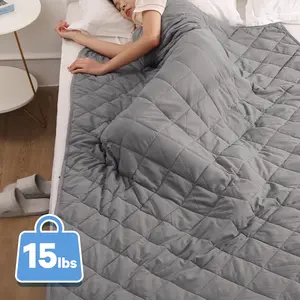 MARNUR Weighted Blanket 48"X72", 15Lbs Heavy Breathable Cooling Blanket for Adults, Twin Size, Gray MARNUR MARNUR