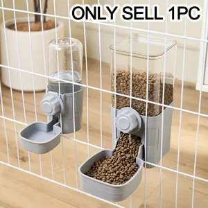 Pet Automatic Feeder, Automatic Water Feeder, 1/2 Counts Large Capacity Hanging Pet Feeder/Drinker, Hanging Pet Bowl, Suitable for Rabbit, Cat, Dog, Guinea Pig