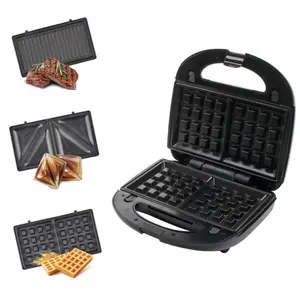 3 in 1 Snack Maker, Non-stick Waffle Maker, Sandwich Maker, Bread Maker, Toast Maker, Easy To Use Kitchen Appliances for Home Use