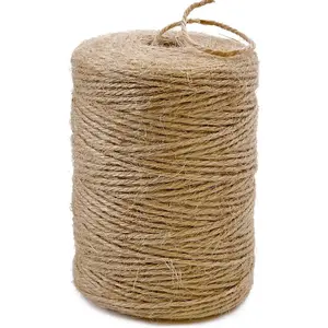 Natural Jute Twine - 2mm x 600ft Brown Craft Cord for Gift Wrapping, Gardening, Macrame (Sewing & Haberdashery Trim Accessory)