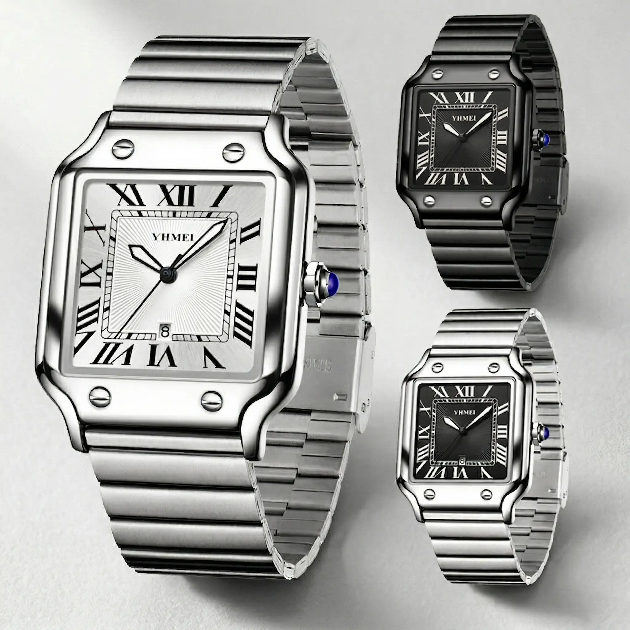 Unisex Elegant Multifunctional Quartz Watch (33mm Dial, Stainless Steel Band, Analog, Water Resistant, Calendar) – Androgynous, Alloy, Classical, Fashionable Multifunctional Quartz Watch for Men & Women, Androgynous Quartz Watches, Alloy Quartz Watches