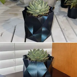 Geometric Succulent Pot - Modern Angular Design for Indoor & Outdoor Use - Sleek & Functional Plant Container - Minimalist Contemporary Style