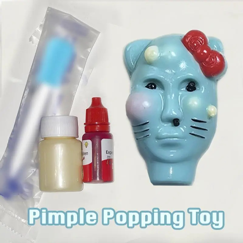 Blue Kitty+Toolkit*1 (Give a Crossbody Bag) Pimple Popping Water Spray Game, Unisex Novelty Gag Toy, Hilarious Prank Gift for Birthday Parties, Halloween, Christmas, Funny Pranks