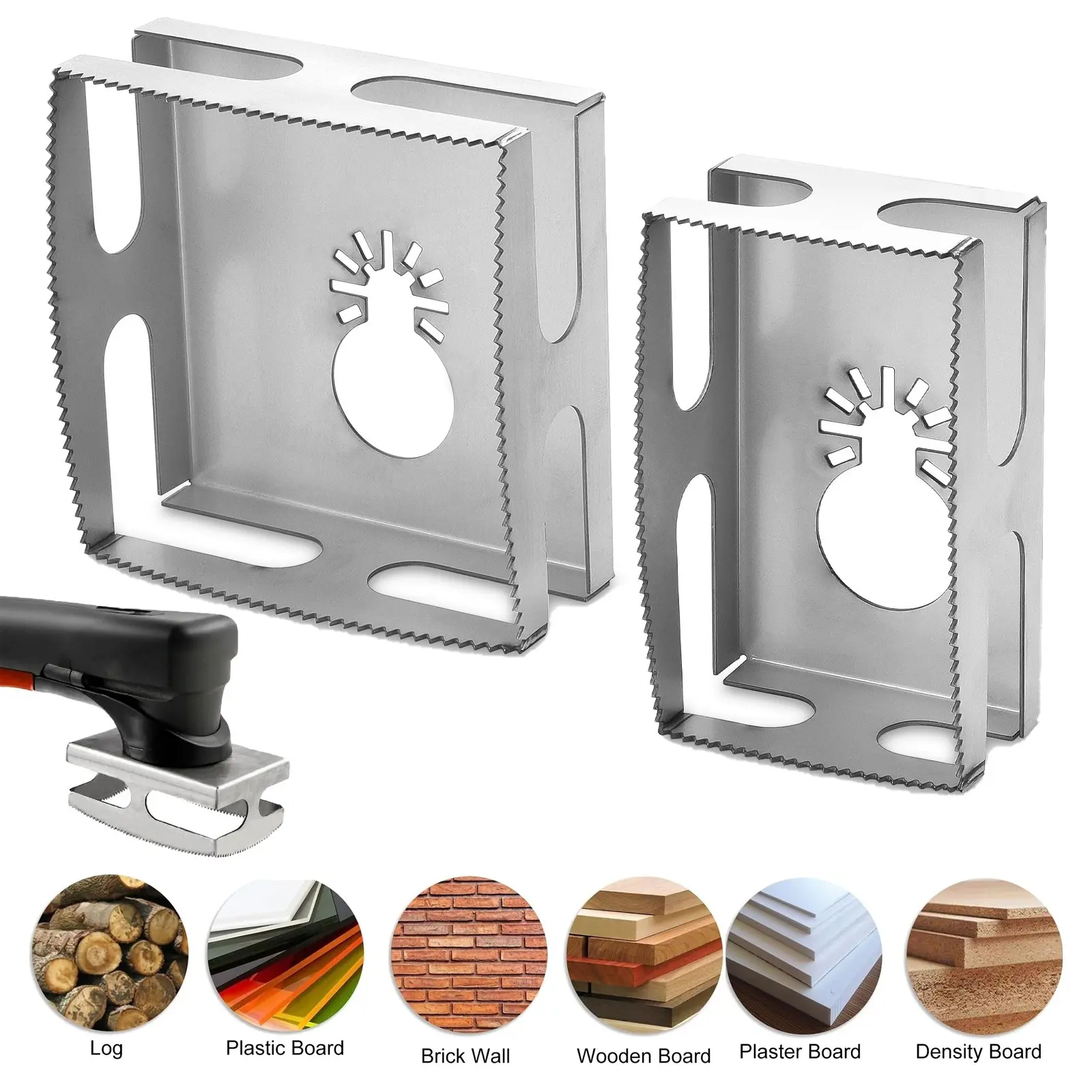 SJPACK 2Pcs Oscillating Tool Drywall Outlet Slot Cutter, for Cutting Single Gang Wall Boxes