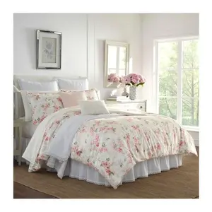 Laura Ashley Wi steria Pink Kin g Comforter Sha m Set