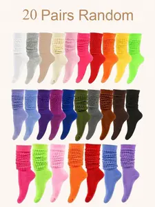 Women's Solid Ribbed Knit Calf Stockings, Casual Comfy Breathable Socks for Daily Wear, Women's Socks for All Seasons
