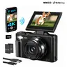 WIKICO High Definition Point & Shoot Digital Camera - 4K, 64MP, 3-Inch 180° Flip Screen, 18X Digital Zoom, 32GB Micro SD Card, 2 Batteries, Speaker, Lanyard, MP4 Video, Camera for Vlogging, Gifts Adults, Christmas Gift for BF,techvibes