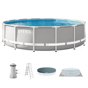Intex 26723EH 15ft x 42in Prism Frame Above Ground Swimming Pool Set with Filter