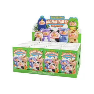 Canned Pig LuLu Pig Animal Party Series Blind Box Figurine Cute Desktop Decoration Gift for Girls