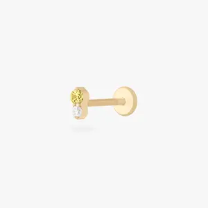 Stacked CZ Flatback Stud