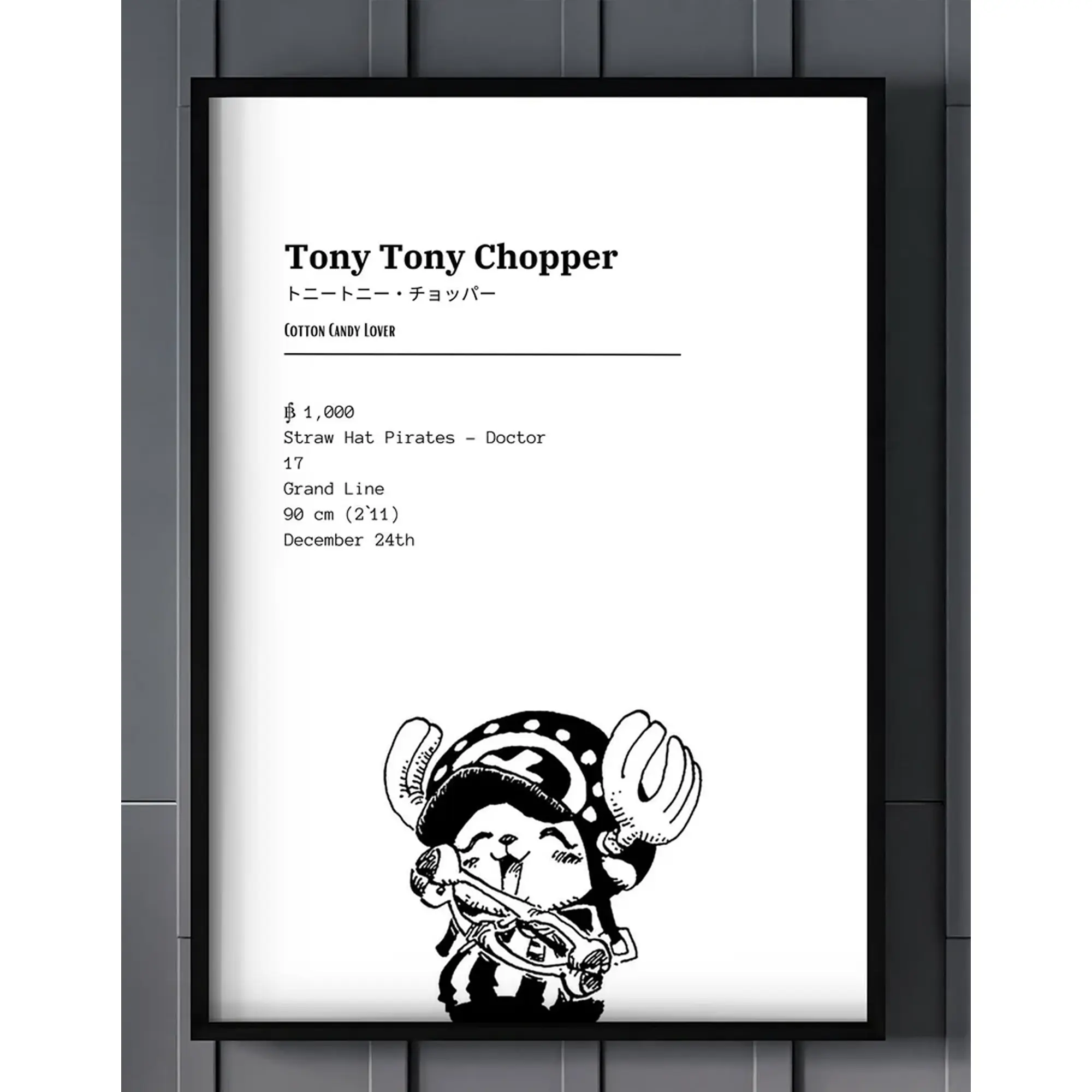 Anime Poster, Chopper Poster Manga Print, Anime Art Poster, OP Home Decor, Gift For Fans