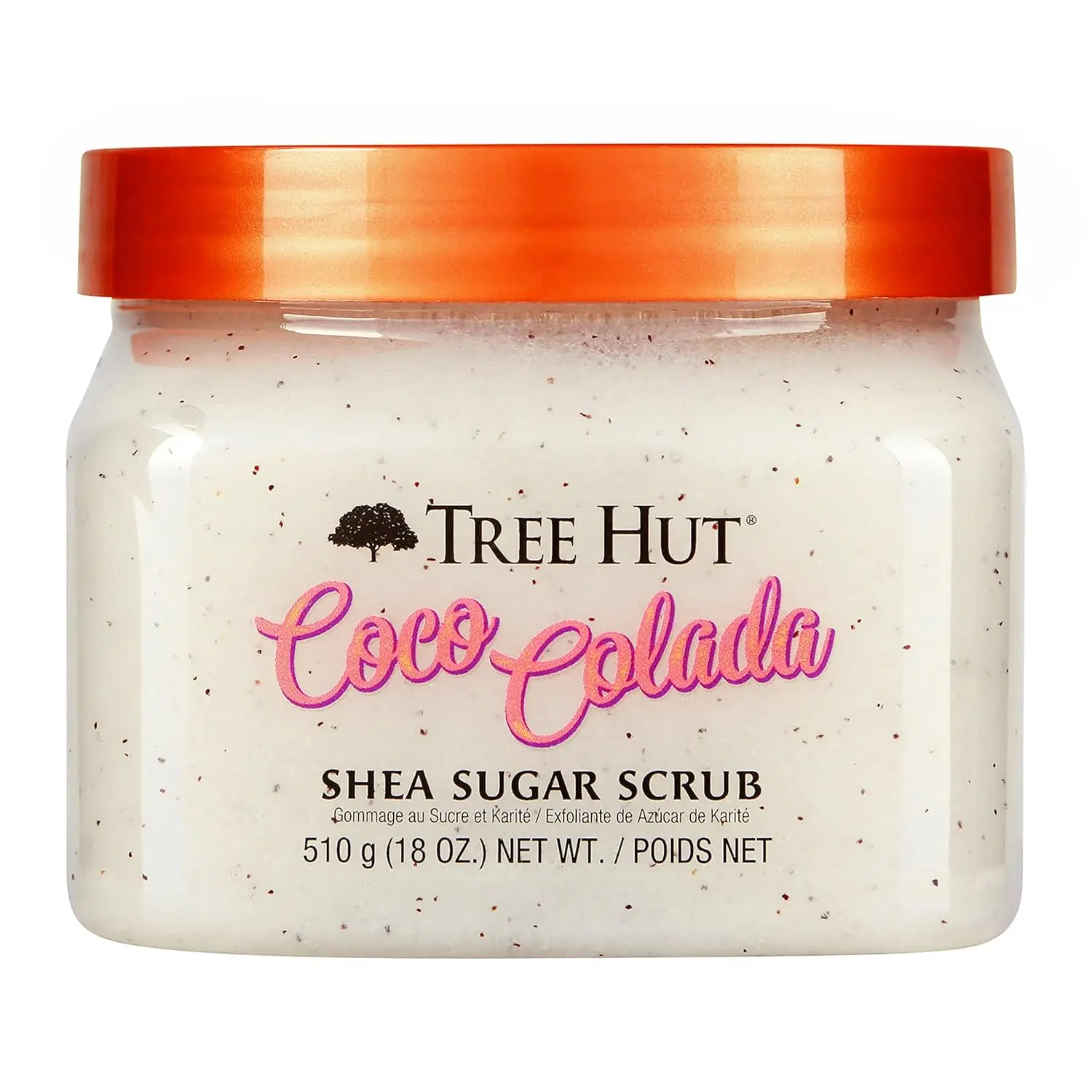 Shea Sugar Scrub Coco Colada, 18 oz, Ultra Hydrating and Exfoliating Scrub for Nourishing Essential Body Care