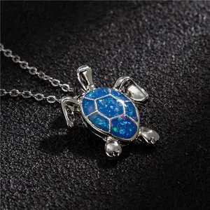 Elegant Sea Turtle Pendant Necklace (Multiple Color Options) – Jewelry for Ocean Lovers!