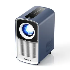 Portable Smart Projector With Android 12, 4K HD Display, Auto Focus, WiFi6 & BT5.4, Built-in Battery, Ideal For Home Cinema And Outdoor Use, Holiday Essentials, Christmas Gifts