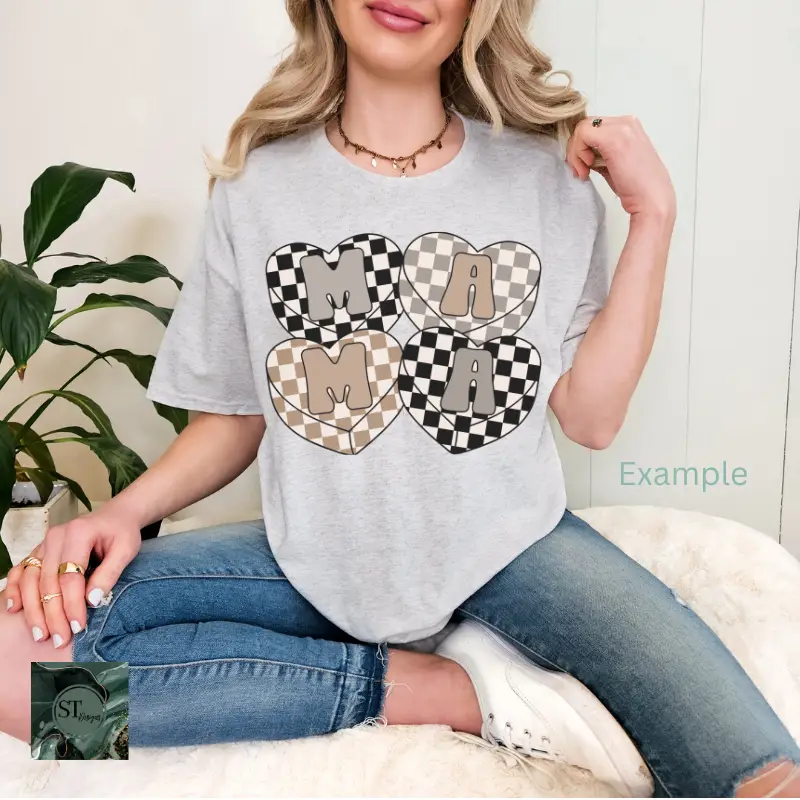 Mama designed Mystery Grey T-Shirts and Crewnecks Comfortable Top Womenswear graphic tees cute Fit Fitted