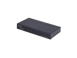 StarTech 8-Port DisplayPort KVM Switch with 1U Rack Mount Kit - 4K 60Hz DP 1.2 - Push-Button & Hotkey Switching - 4-Port USB Hub - OS Independent - TAA Compliant (R8AD122-KVM-SWITCH)