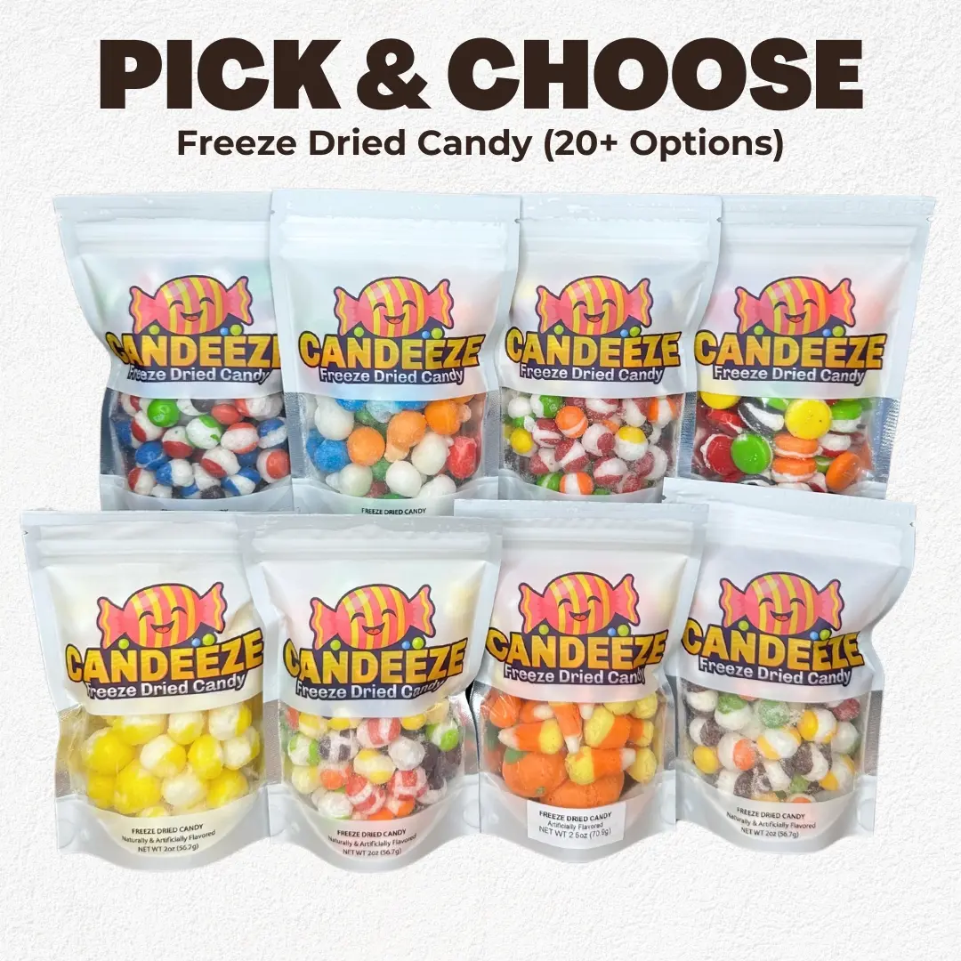 Candeeze Freeze Dried Candy Bundle - Pick & Choose 20+ Flavors - Made in USA