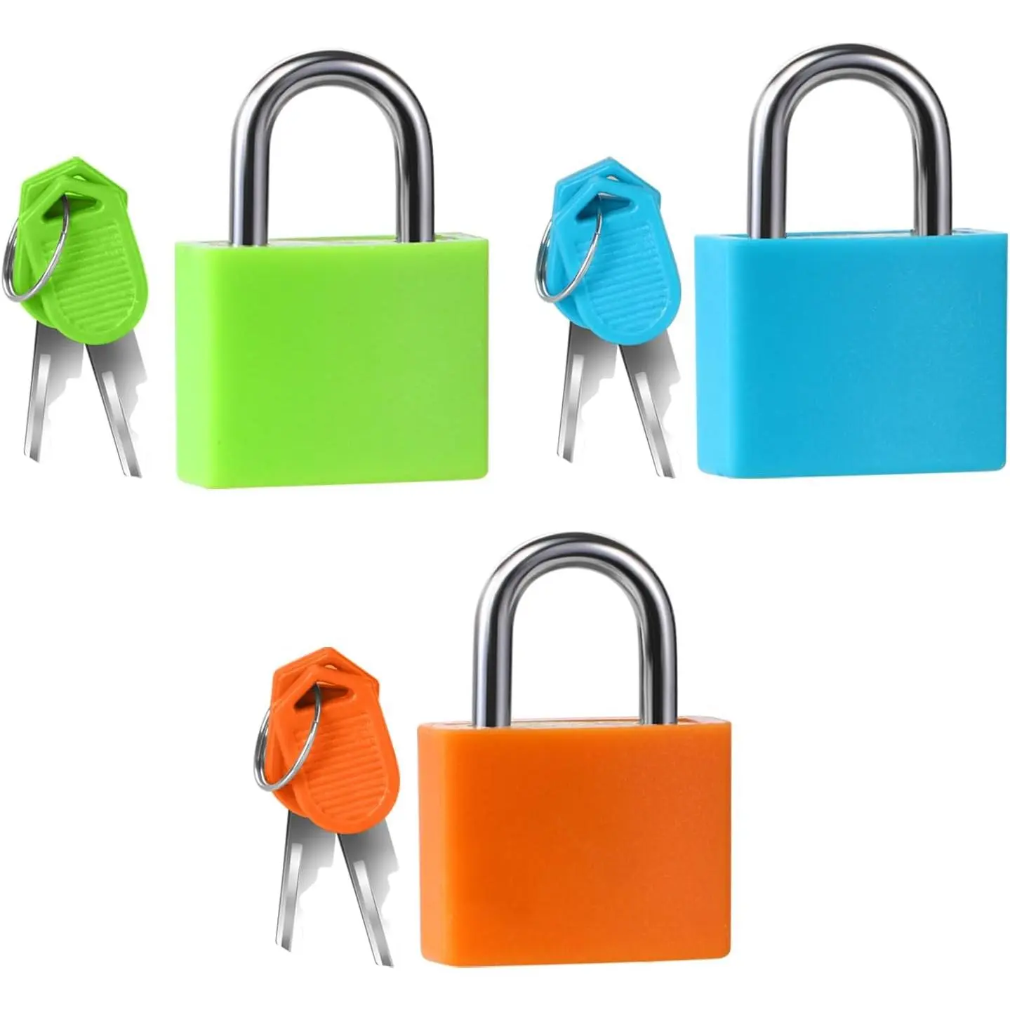 Unisex 23mm Compact Copper Small Padlock with 2 Pcs Corresponding Keys, 1.30x0.91x0.43 Inches Luggage Lock for Travelers, Gym Lock for Students, 3-Color Options, 100% Replacement Money Back Guarantee