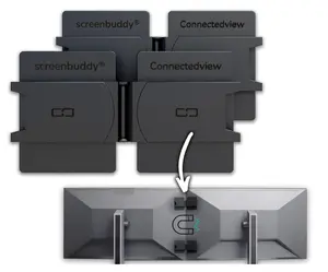 screenbuddy, Magnetic Connection for Your Screens, Set of 2, Suitable for All Computer Monitors, Innovative Computer & Gaming Equipment - Made in Germany