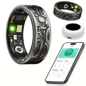 2026 Upgrade Smart Ring for Men & Women, Real-Time Step Distance Monitor, Sports Sleep Tracking, Fitness Tracker, Includes Charging Box, Perfect Holiday Gift