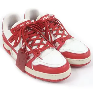 Pre-owned Louis Vuitton Others Small Leather Goods LV Trainer Line Monogram Leather Sneakers